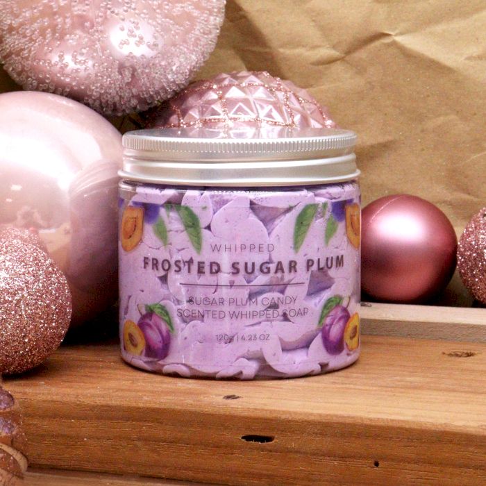 Frosted Sugar Plum Whipped Cream Soap 120g