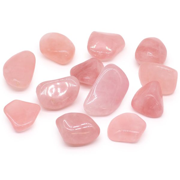 Pack of 18 XL Tumble Stones - Rose Quartz Grade P