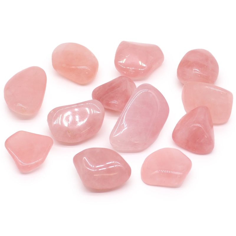 Pack of 18 XL Tumble Stones - Rose Quartz Grade P