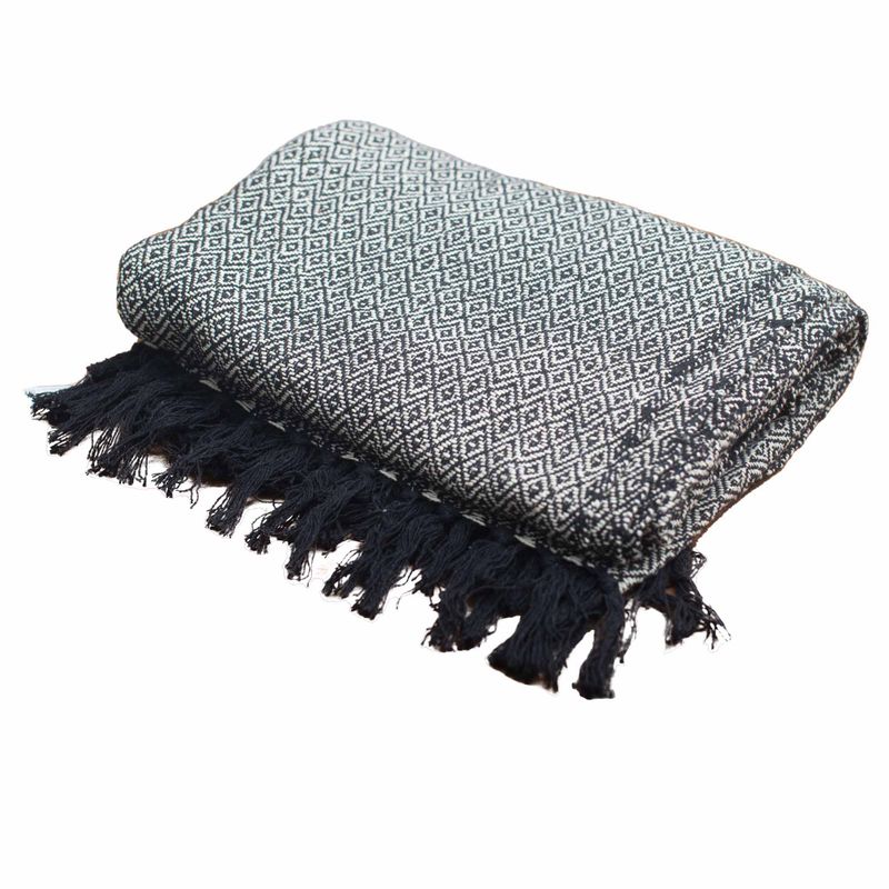 Boho Comfort Throws - Charcoal