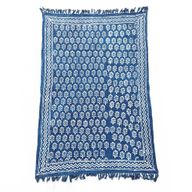 Handmade Indigo Throw - 170x120cm - Chhota Flower