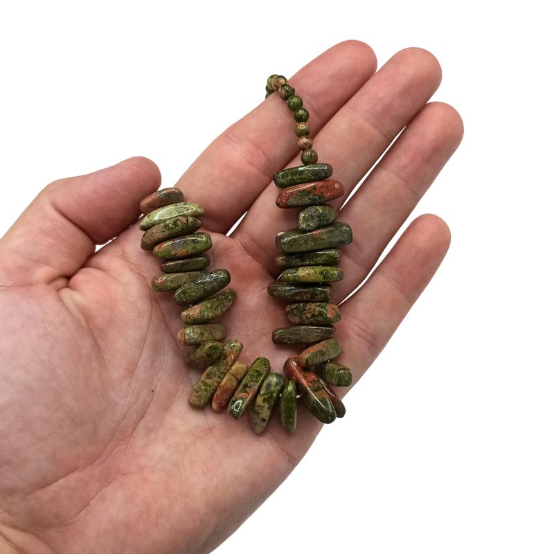 Longstone Gem Necklace - Moss Agate
