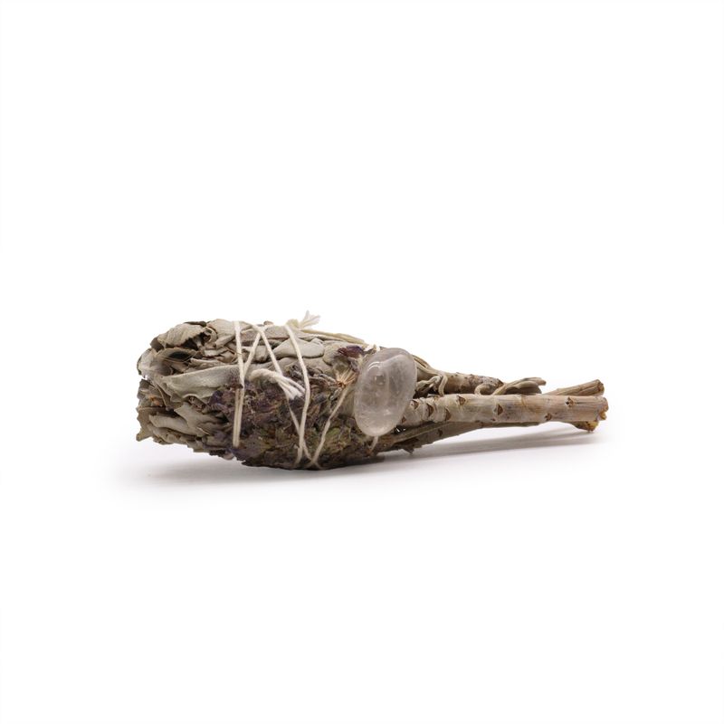 Smudge Stick - Spiritual Healing Sage Torch  (amethyst) 10 cms