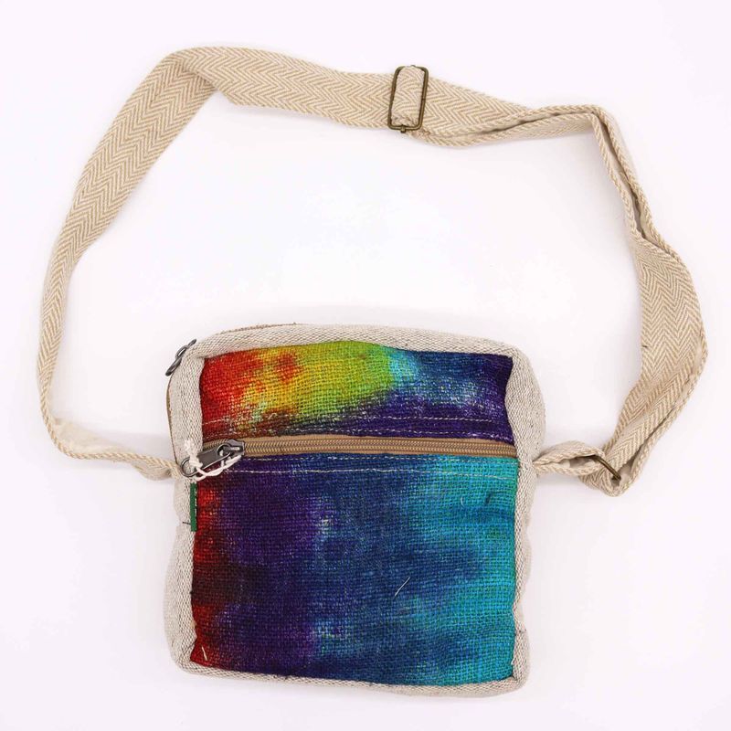 Tiedye Hemp Messegner Bag 1 Zip