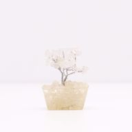 Mini Gemstone Trees On Orgonite Base - Rock Quartz (15 stones)