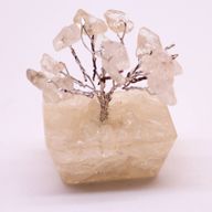 Mini Gemstone Trees On Orgonite Base - Rock Quartz (15 stones)