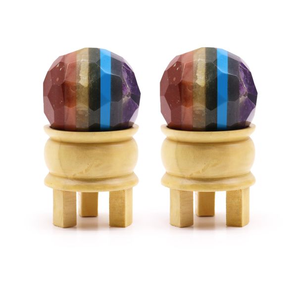 Gemstone Faceted Healing Balls & Stand