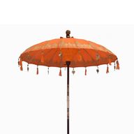 Bali Patio Parasol - Cotton - Orange Decor - 2m