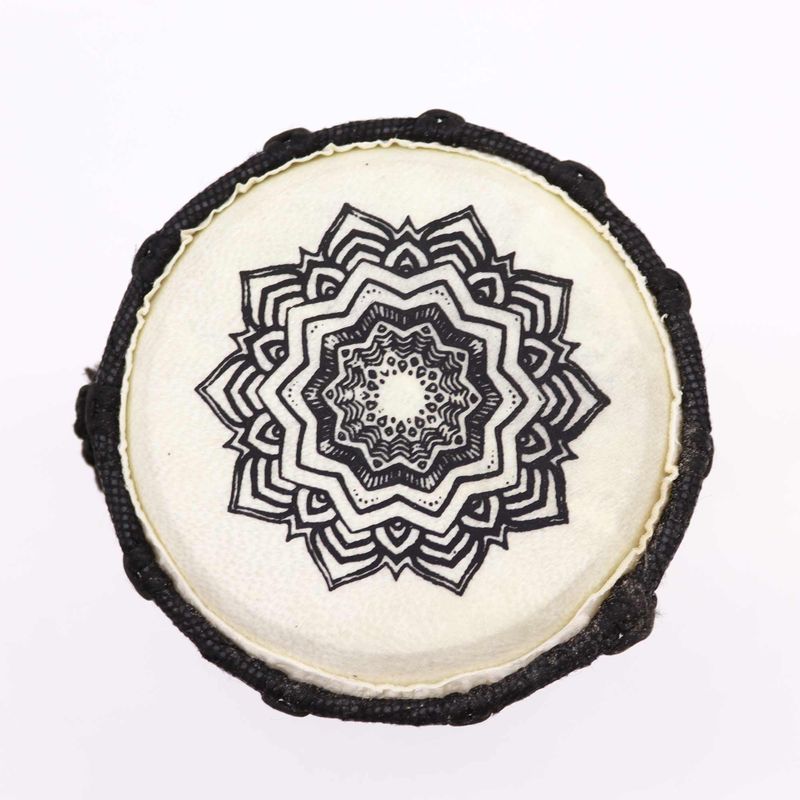 Handmade Wide Top Djembe Drum - 15cm