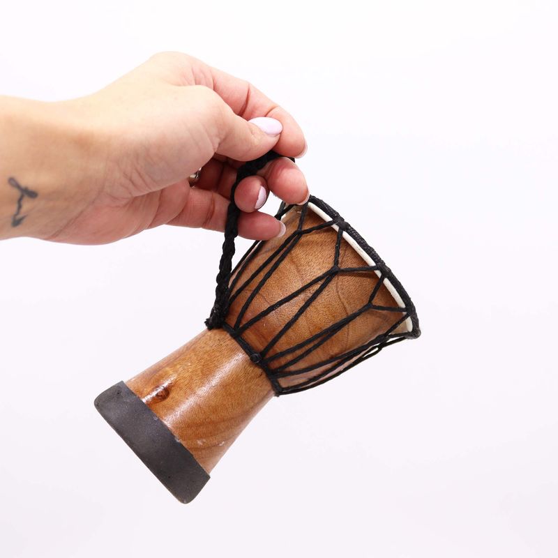 Handmade Wide Top Djembe Drum - 15cm