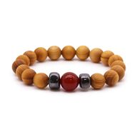 Cedarwood Root Chakra Bangle with Red Jasper