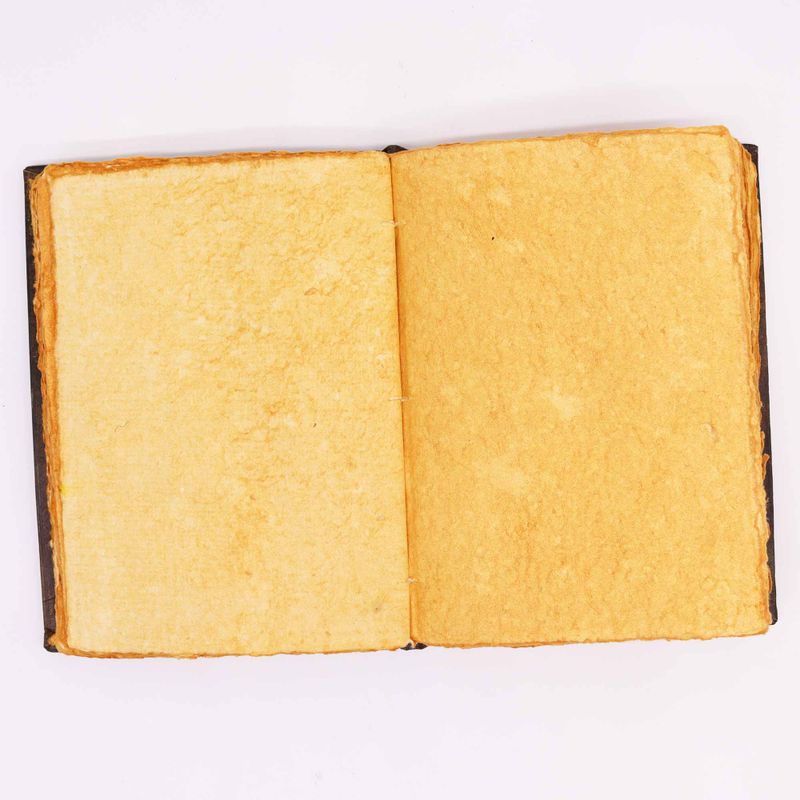 Heafty Brown Tan Book - Zinc Rose Decor - 200 Deckle Edges Pages - 26x18cm