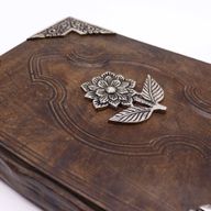 Heafty Brown Tan Book - Zinc Rose Decor - 200 Deckle Edges Pages - 26x18cm