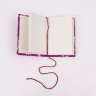 4x Floral Print Cotton Bound Notebooks 7x10cm - Assorted