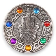 Seven Chakra Hamsa Incense Holder 11.5cm
