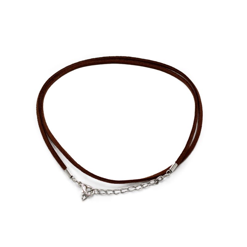 Packs Faux Suede Pendant Cords - 2.5mm x 55cm - Dark Brown A010