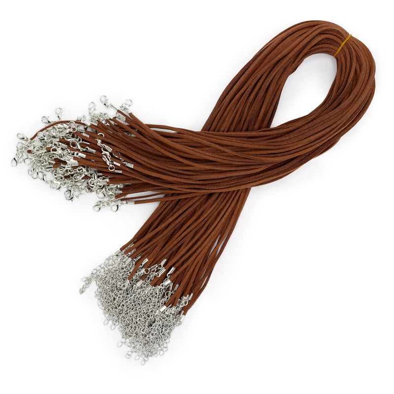 Packs Faux Suede Pendant Cords - 2.5mm x 55cm - Dark Brown A010