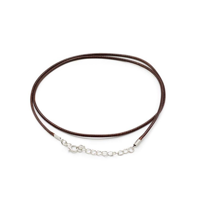 Packs Waxed Pendant Cords - 2mm x 55cm - Assorted - Dark Brown 112