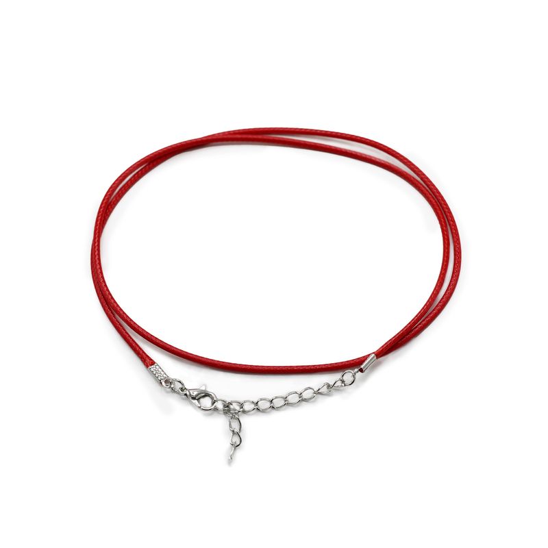 Packs Waxed Pendant Cords - 2mm x 55cm - Assorted - Red 105
