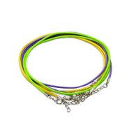Packs Waxed Pendant Cords - 2mm x 55cm - Assorted - Assorted (10 colours)