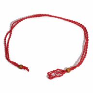Crystal Gemstone Necklace Cord 45cm/18inch - Red