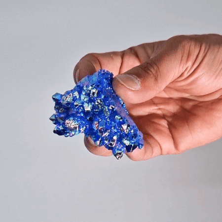 Med Enhanced Quartz - Aura Aqua Halo Quartz (approx 100-150gm 7-10cm)