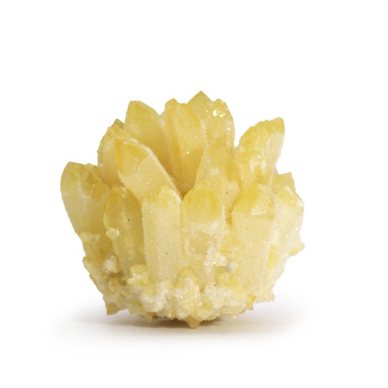 Crafted Quartz Cluster - Yellow Ghost Quartz (approx 250-300gm 8cm)