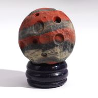 Red Jasper Planet on a Sola Goldstone Stand - 40mm (30x15mm stand)