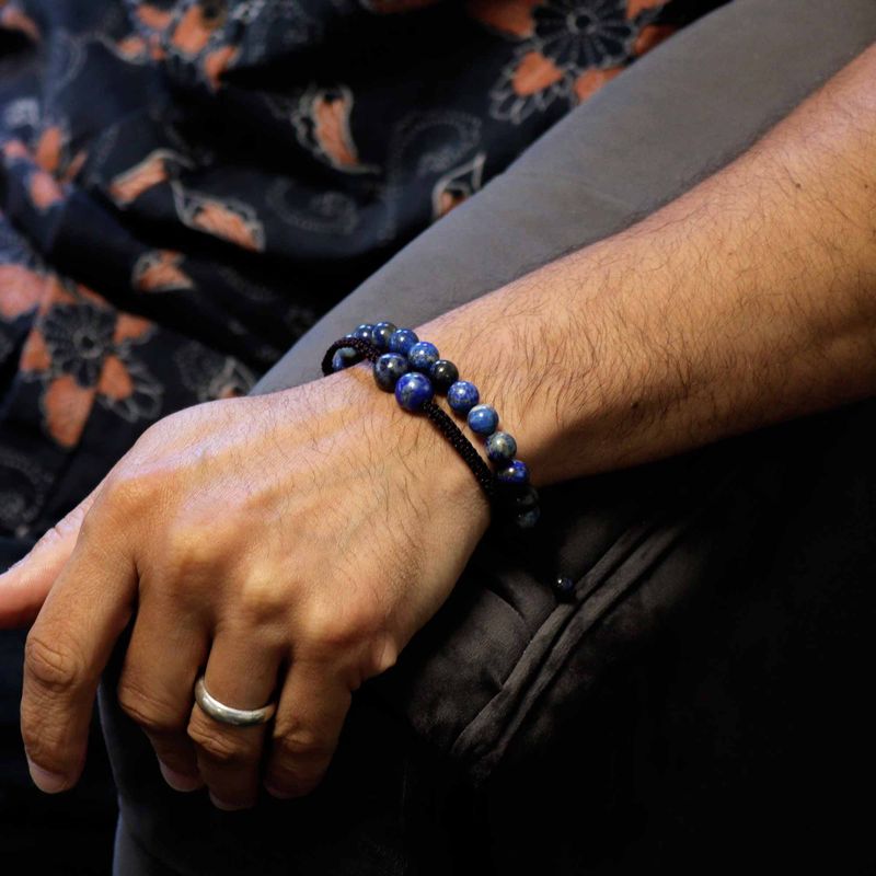 Gemstone Double Power Bracelets- Sodalite