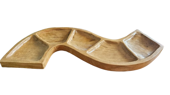 Snake Shaped Teak Bowl Aprox 55cm