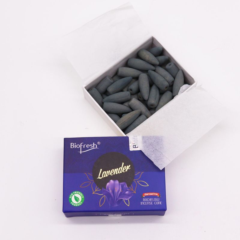 Biofresh Backflow Incense Cones (40 cones) - Lavender