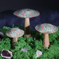 Med Mushroom -  15cm - Mediterranean Tile Pattern