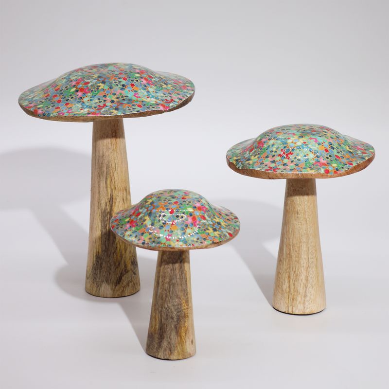Med Mushroom -  15cm - Mediterranean Tile Pattern