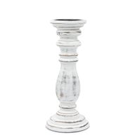 Classic Candle Stand - Whitewash -  30x10cm - Medium