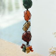 Hanging Chakra Stone Pendant - Seven Chakra Chips