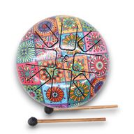Happy Drum Multi Coloured - 17x13cm