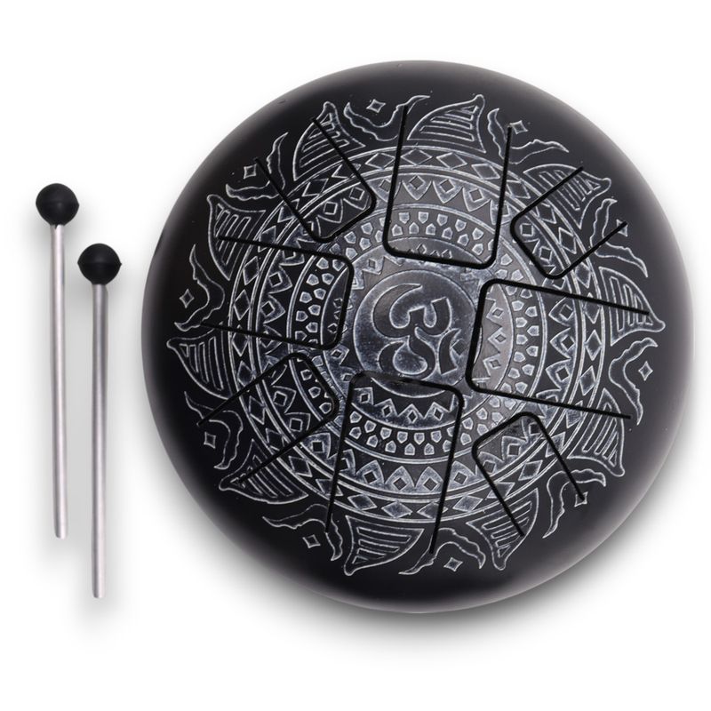 Happy Drum Om Mandala Engraved- 22x15cm