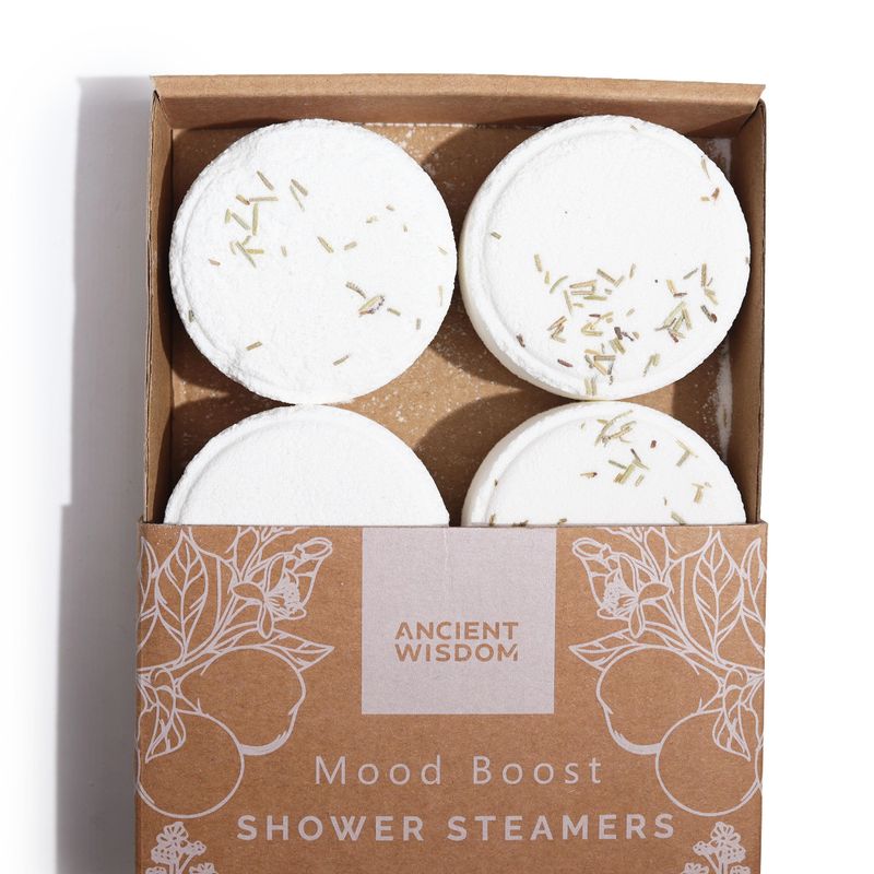Zen Shower Steamers - Therapy Wellness Quartet - Mood Boost (White)
