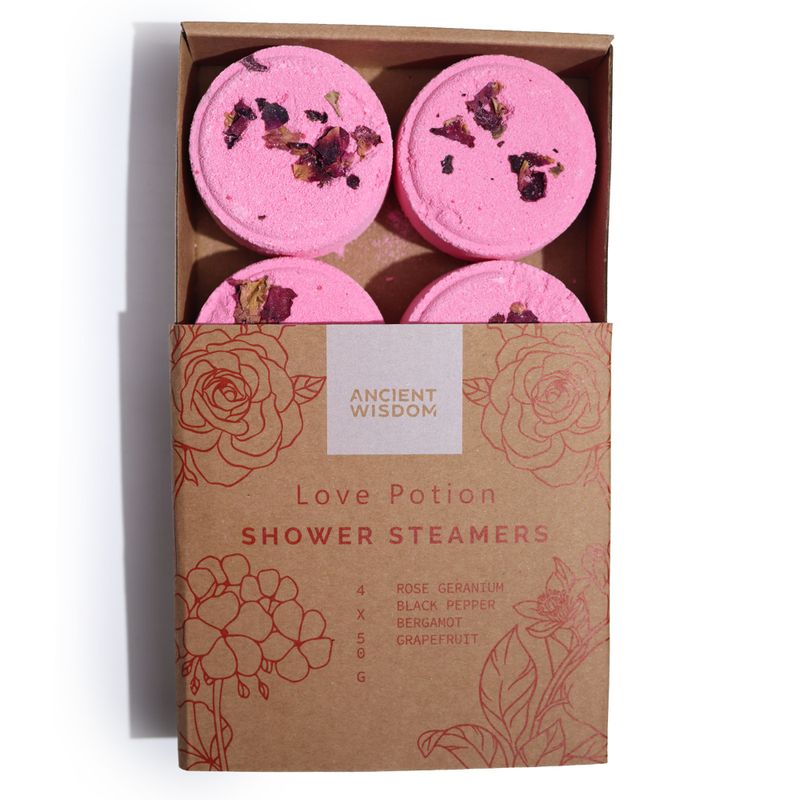 Zen Shower Steamers - Therapy Wellness Quartet - Love Potion (Pinky Red)