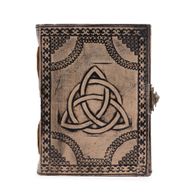 Circle Triquetra - Esoteric Notebook - Red Tan - 200 pages  Stich Edge- 17.5x12.5x3cm