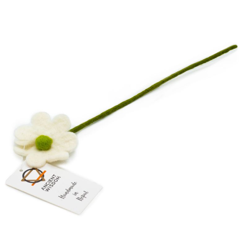 6x Felt Flowers - Daisy (assorted colours)