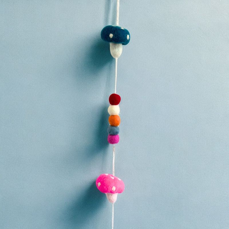 Felt Wall Hanging - Mushrooms (random colours)