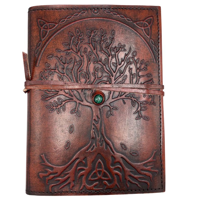 Small Tree of Life Leather Journal – 18x13x2cm