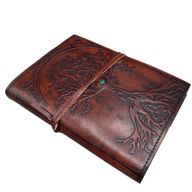 Small Tree of Life Leather Journal – 18x13x2cm