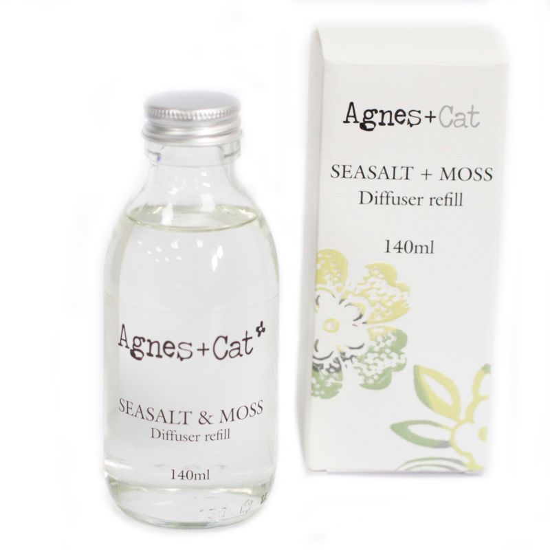 Agnes + Cat Reed Diffuser Refill - Seasalt and Moss 140ml