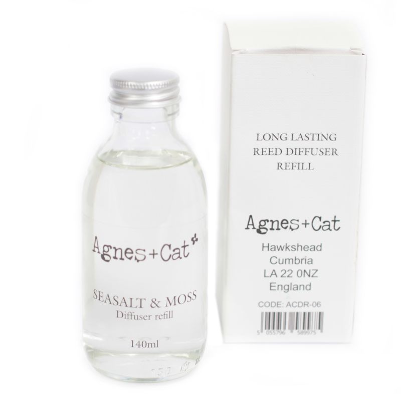 Agnes + Cat Reed Diffuser Refill - Seasalt and Moss 140ml