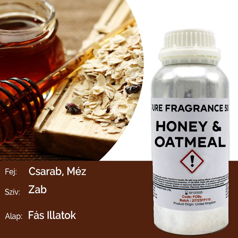 Honey & Oatmeal Pure Fragrance Oil - 500ml