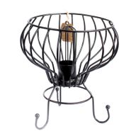 Low Salt Rock Brazier Lamp, Cable, Bulb, White Salt
