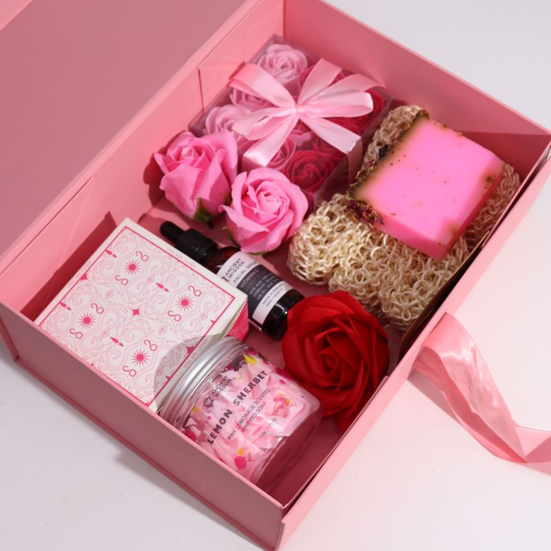 Flat Pack Gift Box - Large  (28.2x20.2x9.2cm) - Pink
