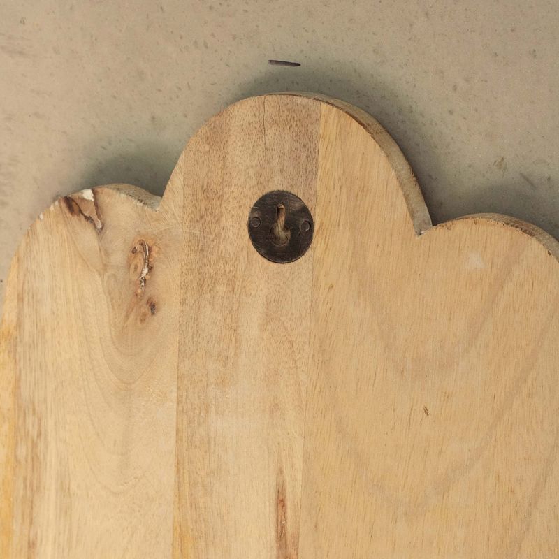 Mango Wood Hamsa Wall Plaque - Whitewash 52 cm